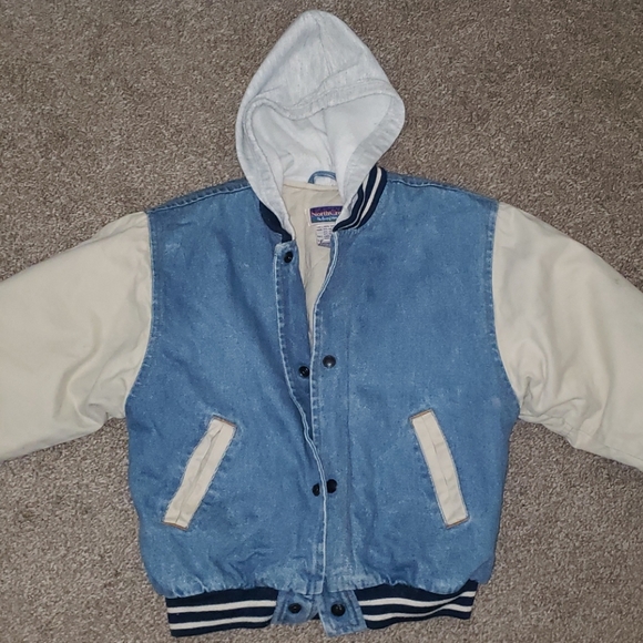 Northcrest Other - boys 90s jean button up hoodie size 7